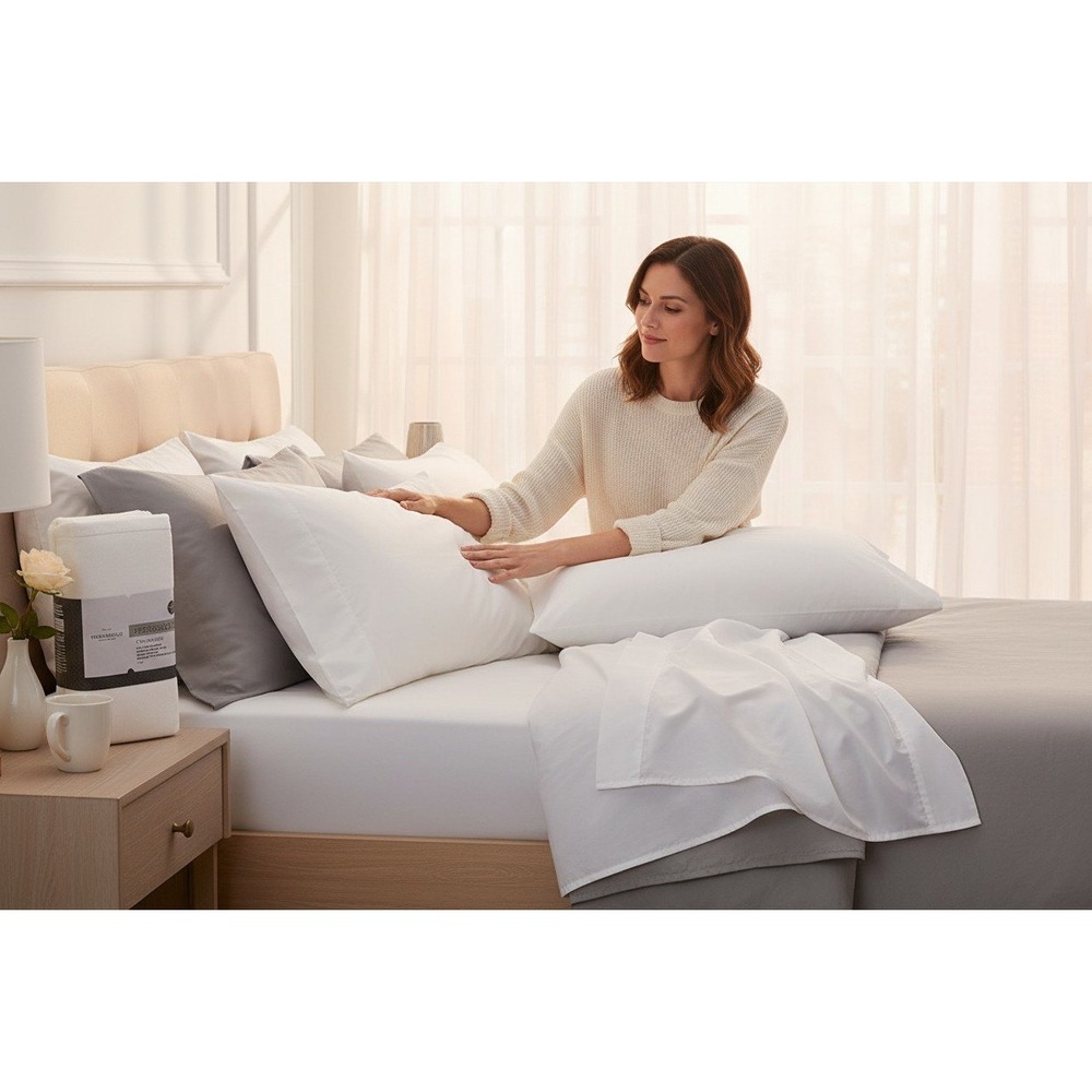 Threshold Pillowcase Set Home Standard/Queen White Brand New 400 Thread Count